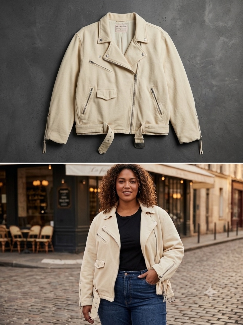 Free People "We The Free" Oversized Moto Biker Jacket